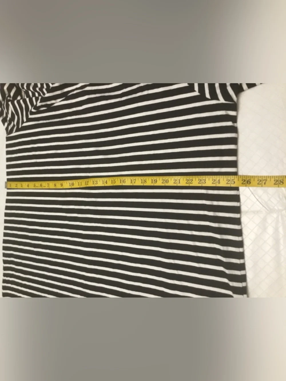 Michael Kors Black and White Striped Dress